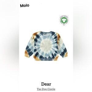 Molo Tie-Dye Sweatshirt - Blue, Brown, and Gray (UNISEX- size 2 yr old)